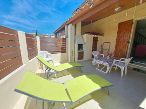 Charmante maison 2 pièces cabine, terrasse, BBQ, parking privé, proche plage - Marseillan - FR-1-326-562